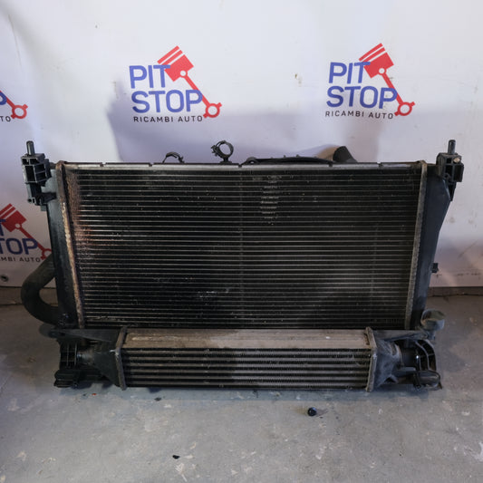 KIT RADIATORI ACQUA CLIMA VENTOLA FIAT PUNTO EVO 1.3 M-JTE 2011 BX51