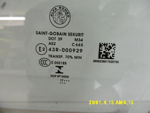 Vetro scendente anteriore sinistro - Alfa Romeo Stelvio Serie (949_) (16>) - Pit Stop Ricambi Auto