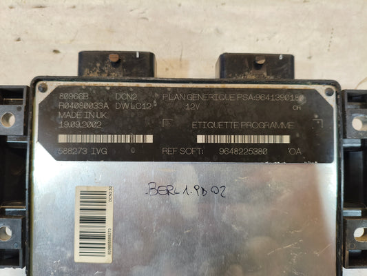 9641390180 CENTRALINA MOTORE ECU PEUGEOT 206 1.9D 1998-2012 12S