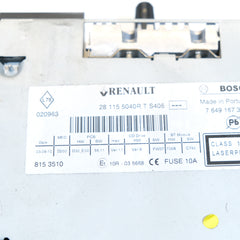 281155040R AUTORADIO RENAULT Scenic X MOD (09>) NO CODICE bx51