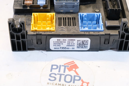 9853735580 CENTRALINA SCATOLA PORTA FUSIBILI BSI PEUGEOT 2008 2019> 12S