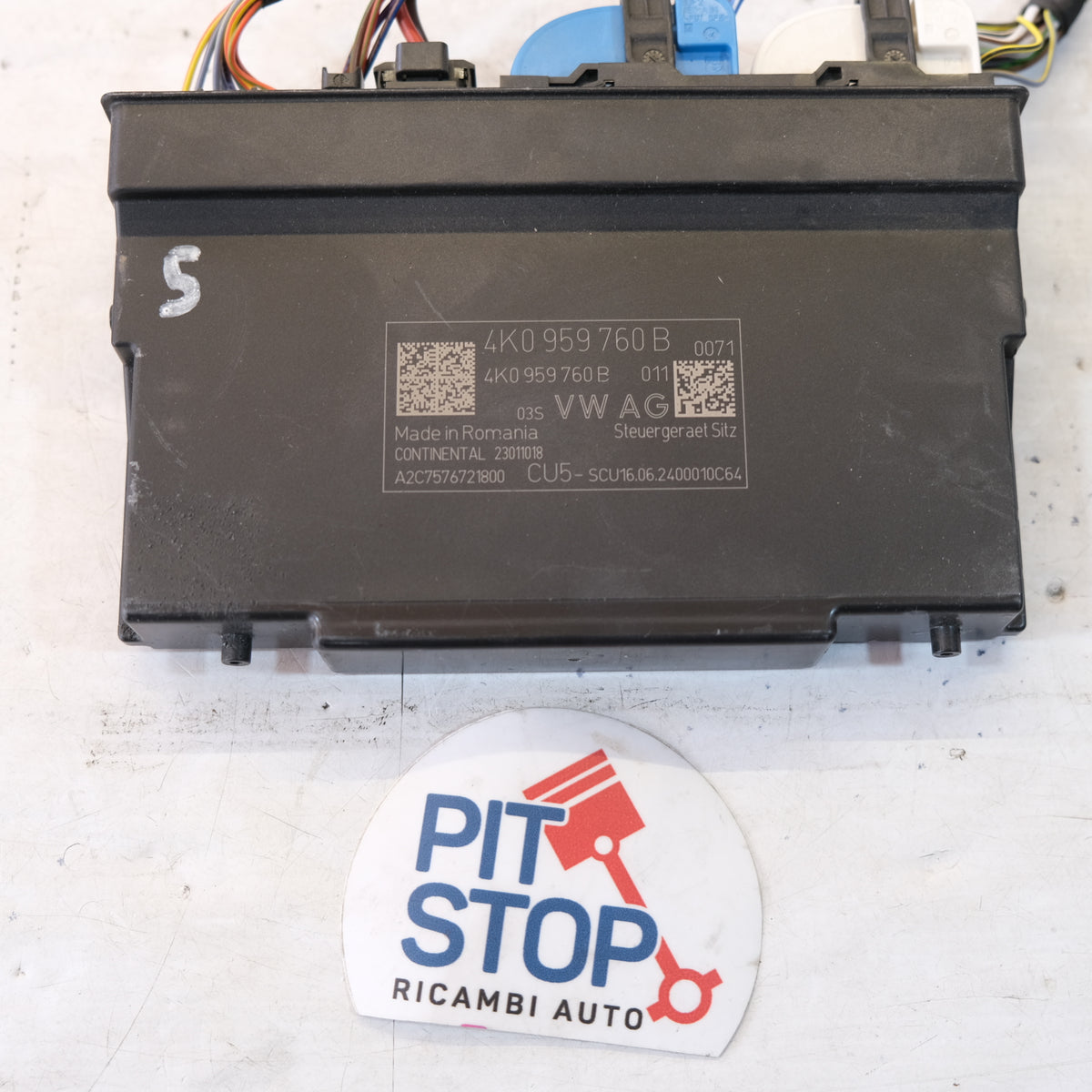 4k0959760b CENTRALINA SEDILE ANTERIORE AUDI A6 C8 2018> 10S