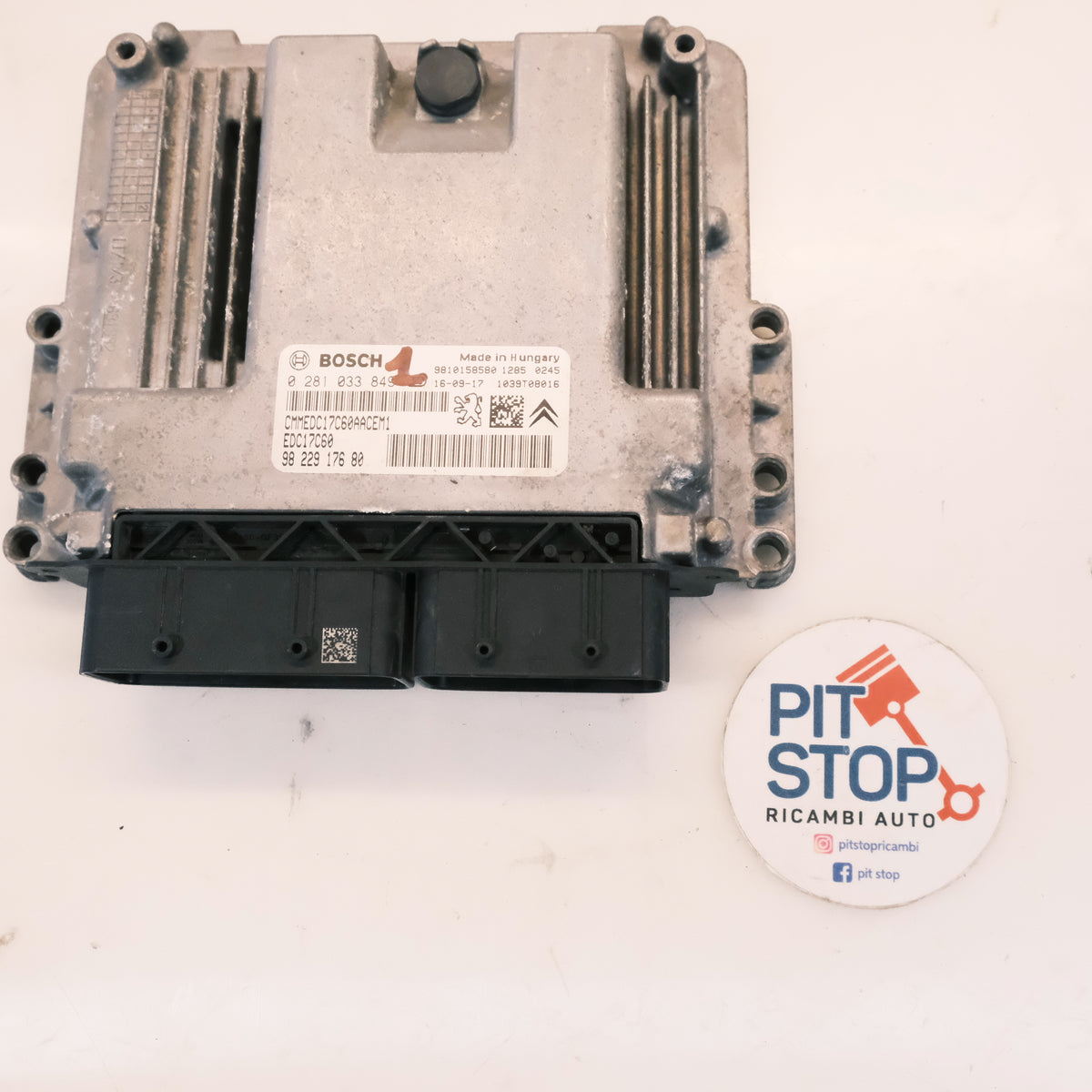 9822917680 0281033849 CENTRALINA ECU MOTORE PEUGEOT 3008 1.5 HDI 18 H54