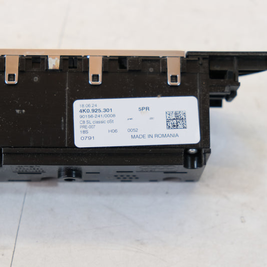 4K0925301 COMANDO INTERRUTTORI LUCI EMERGENZA 4 FRECCE AUDI A6 C8 10G2