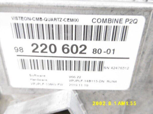 9822060280 QUADRANTE QUADRO STRUMENTI PEUGEOT 2008 1.5 HDI 2019 BX51